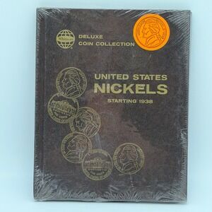 Whitman Deluxe Coin Album Jefferson Nickels 1938 Sealed NOS Vintage Book